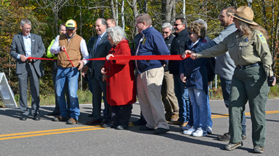 Ribbon cutting ceremony for Hwy 210.